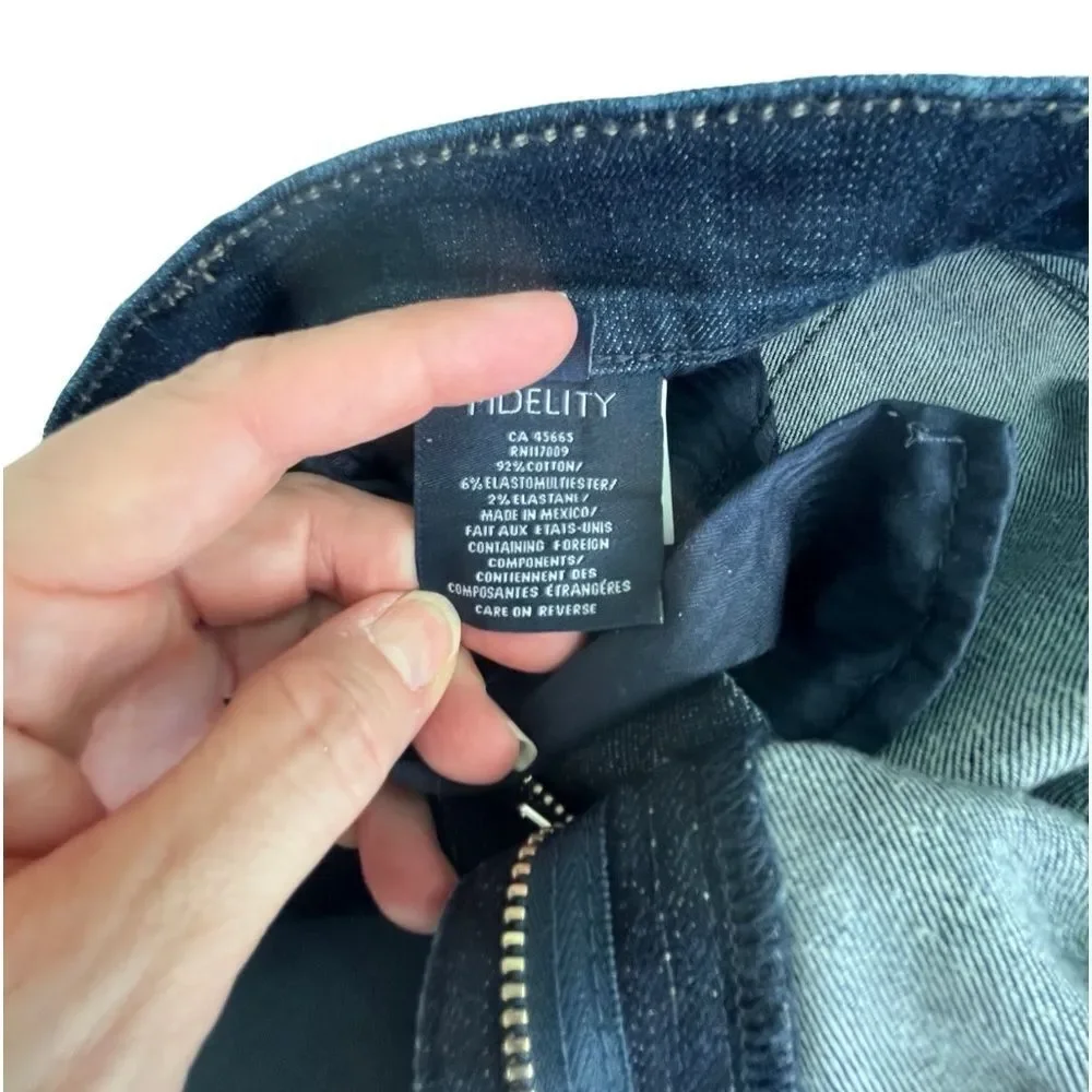 30x28 Fidelity Torino Slim Mens Denim New Calvary Dark Blue Wash